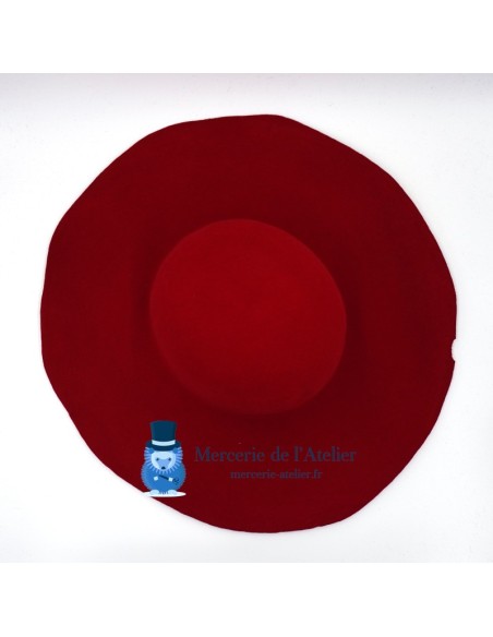 Capelina feltro de pelo de coelho - Vermelho Carmim 2