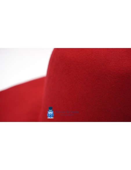 Capelina feltro de pelo de coelho - Vermelho Carmim
