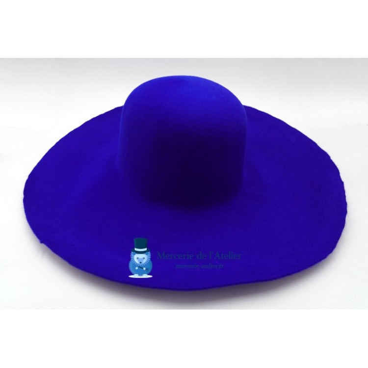 Capelina feltro de pelo de coelho - Azul Real