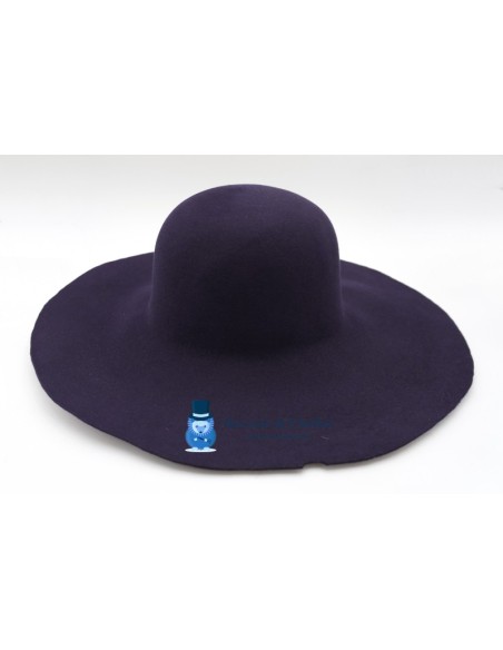 Rabbit fur felt capeline - Dark Navy Blue