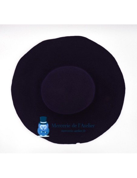 Cappello a cono in feltro di pelo di coniglio - Blu Navy Scuro 2