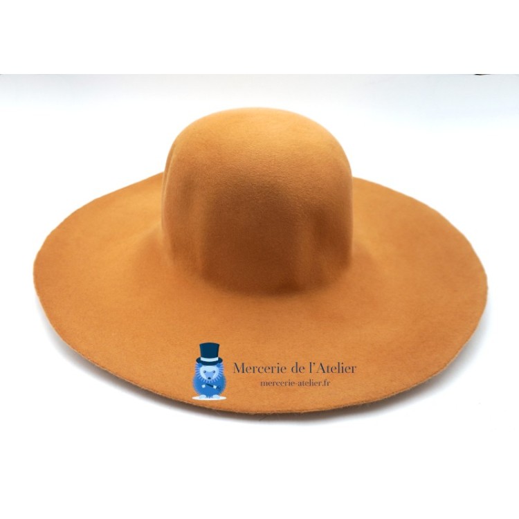 Rabbit fur felt capeline - Camel