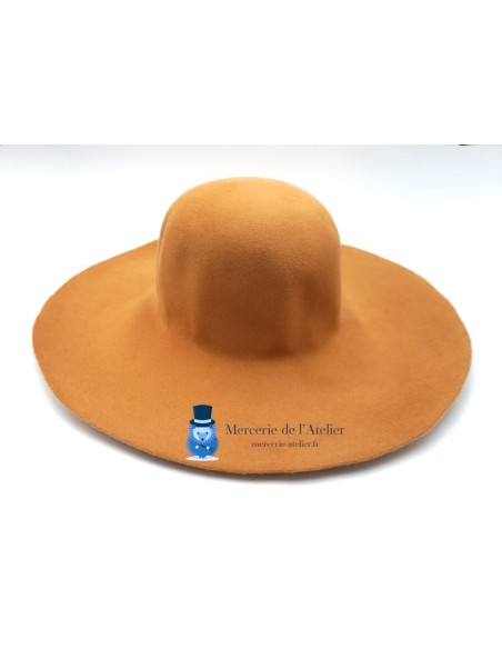 Cappello a cono in feltro di pelo di coniglio - Cammello