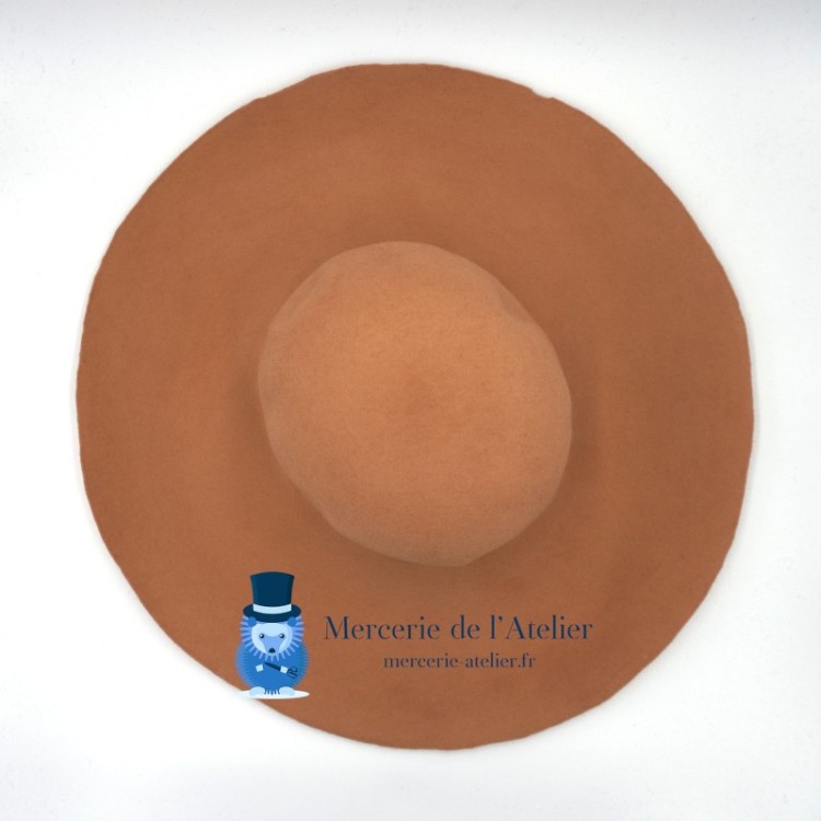 Rabbit fur felt capeline - Camel