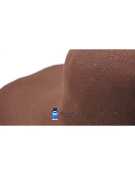 Cappello a cono in feltro di pelo di coniglio - Cioccolato