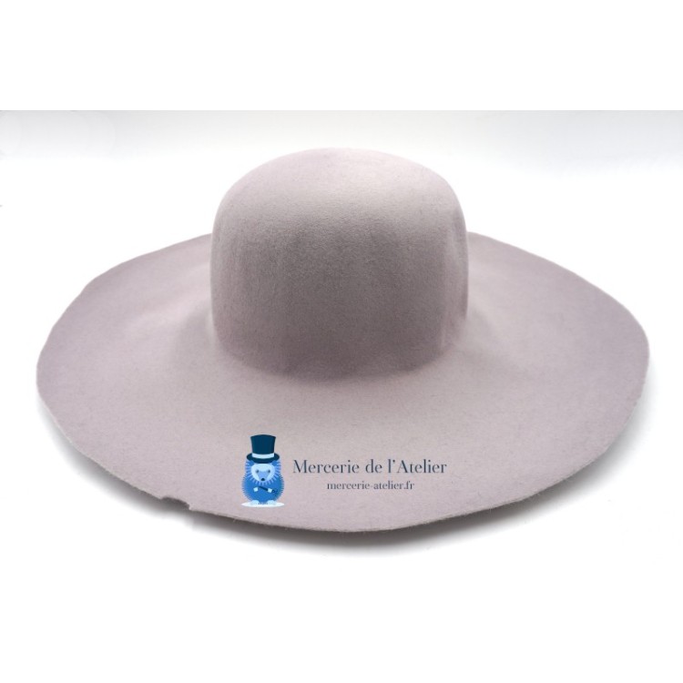 Rabbit fur felt capeline - Pearl Grey