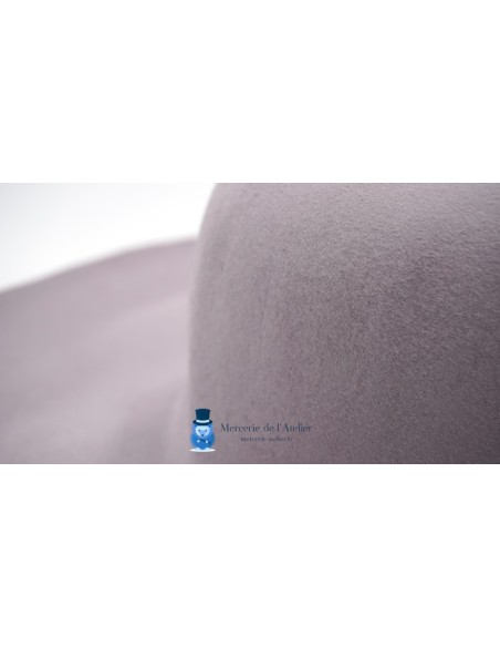 Rabbit fur felt capeline - Pearl Grey