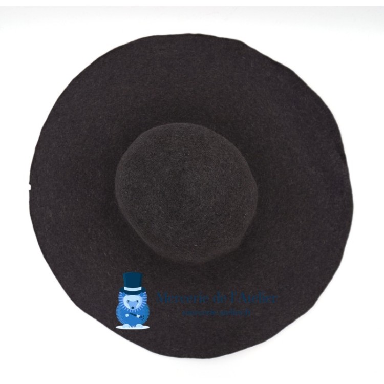 Cappello a cono in feltro di pelo di coniglio - Grigio Antracite Mélange