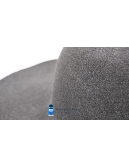 Rabbit fur felt capeline - Heathered Charcoal Grey