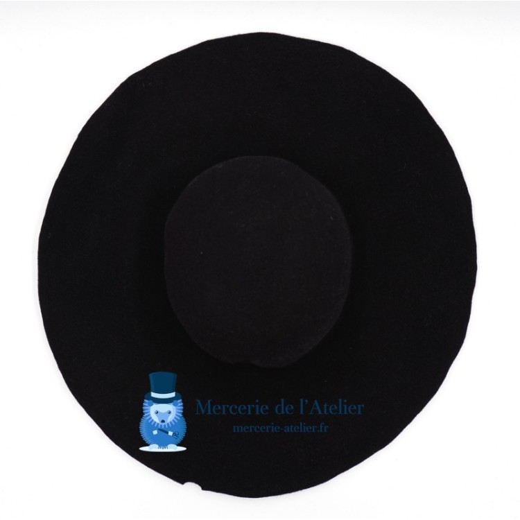Cappello a cono in feltro di pelo di coniglio - Nero