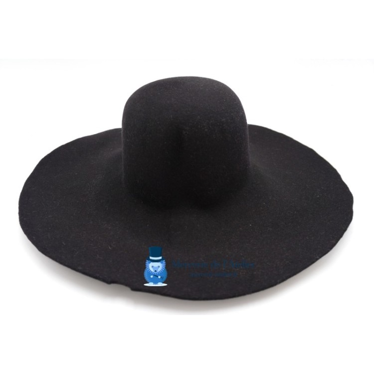Rabbit fur felt capeline - Black