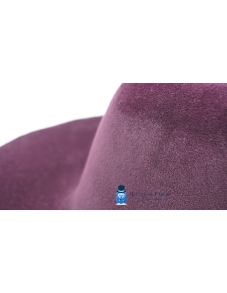 Capelina de fieltro velour de pelo de conejo - Ciruela