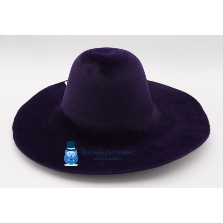 Capelina de fieltro velour de pelo de conejo - Azul Marino Oscuro