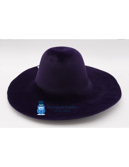 Capeline de feltro veludo de pelo de coelho - Azul-Marinho Escuro