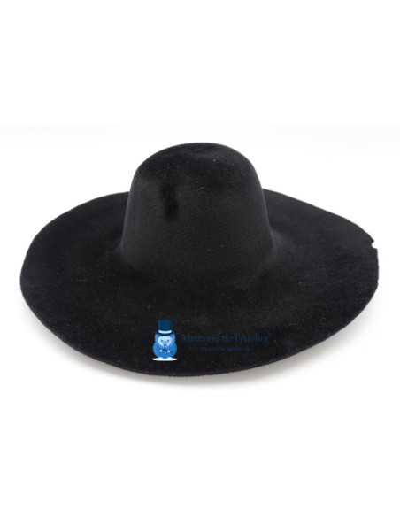 Capeline de feltro veludo de pelo de coelho - Preto
