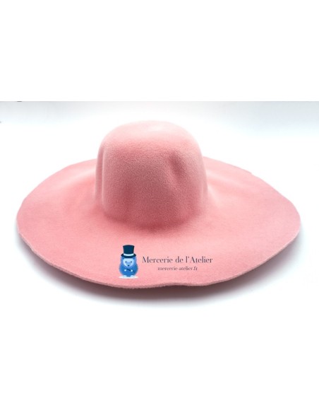 Capelina fieltro de conejo avelourado - Rosa Empolvado