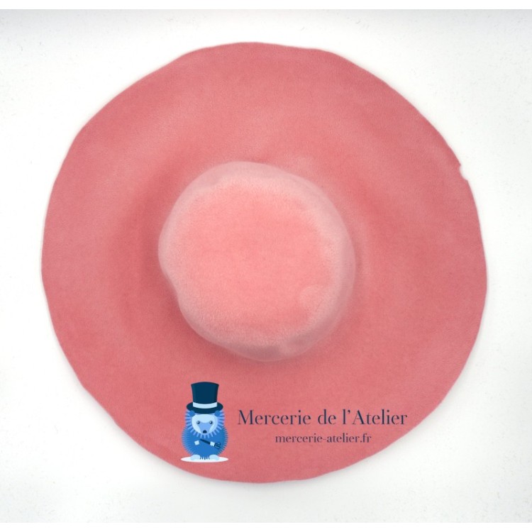 Capeline in feltro di coniglio velourato - Rosa Cipria