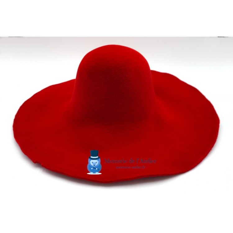Capeline in feltro di coniglio velourato - Rosso Ciliegia