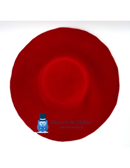 Velour felt capeline - Cherry Red 2