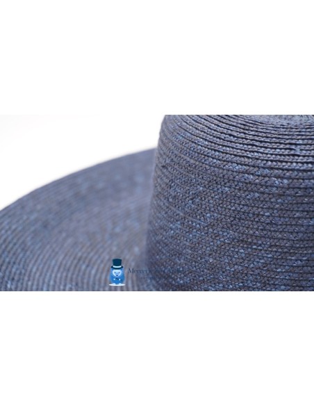 Capeline in paglia cucita - Blu Navy Scuro