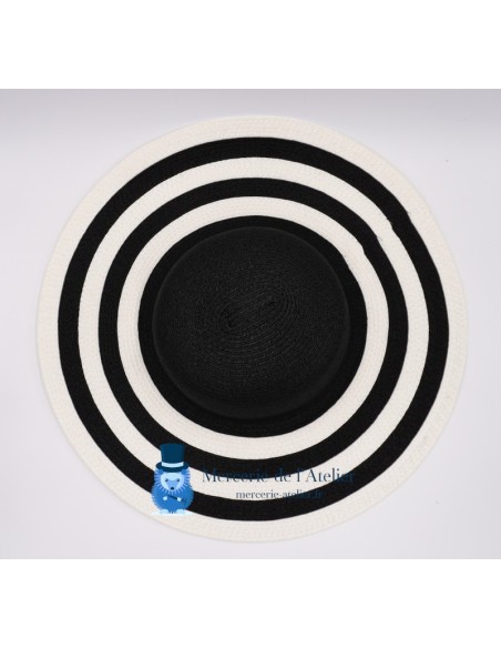 Cappellina in carta - Nero e Bianco a righe 2
