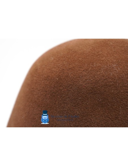 Velour konijnenvilt stumpen - Chocolade