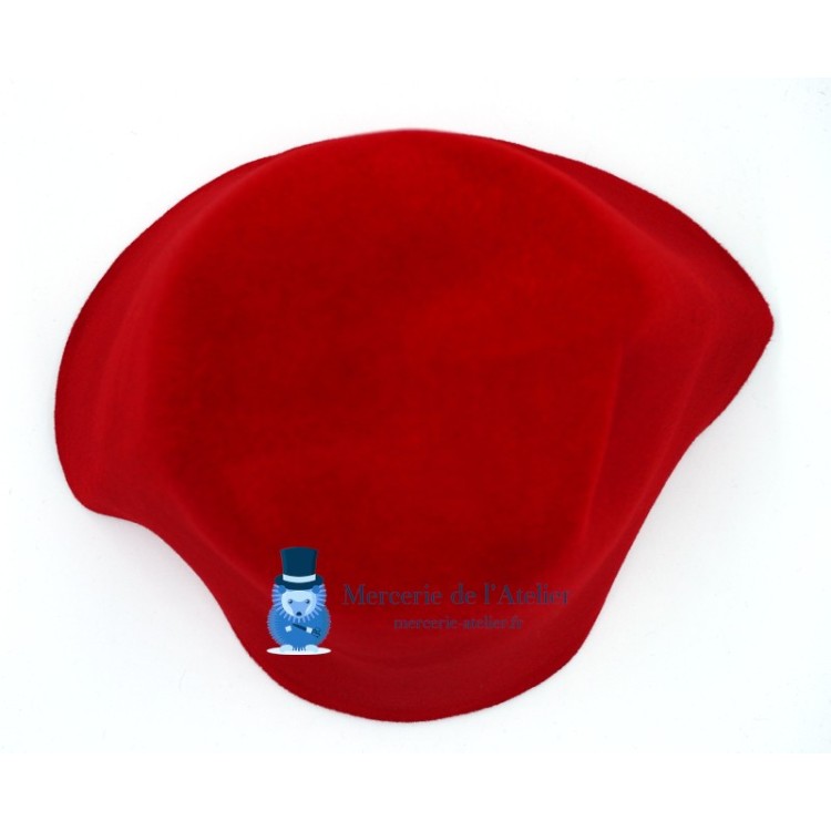Velour konijnenvilt stumpen - Kersenrood
