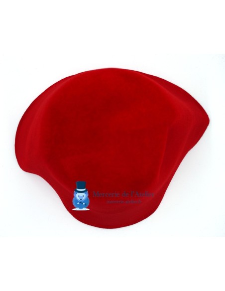 Velour konijnenvilt stumpen - Kersenrood 2