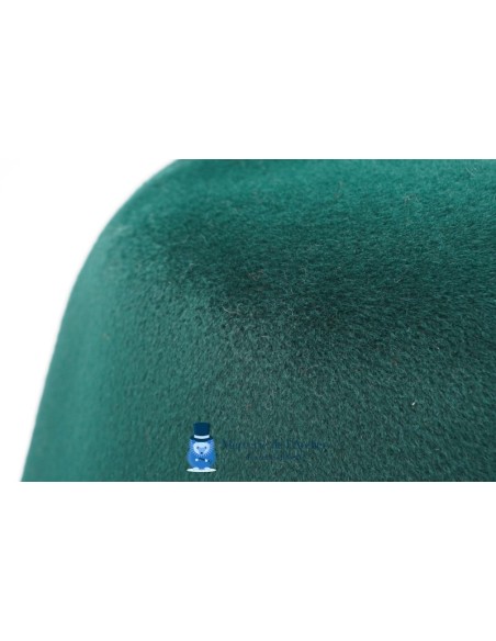 ベロアラビットファーフェルトコーン - フォレストグリーン