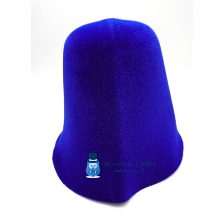 Cono de fieltro de conejo aterciopelado - Azul Real