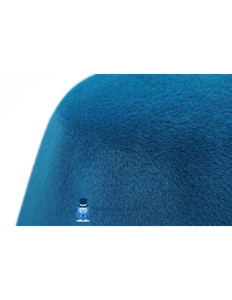 Velourhutfilz-Stumpen - Petrolblau