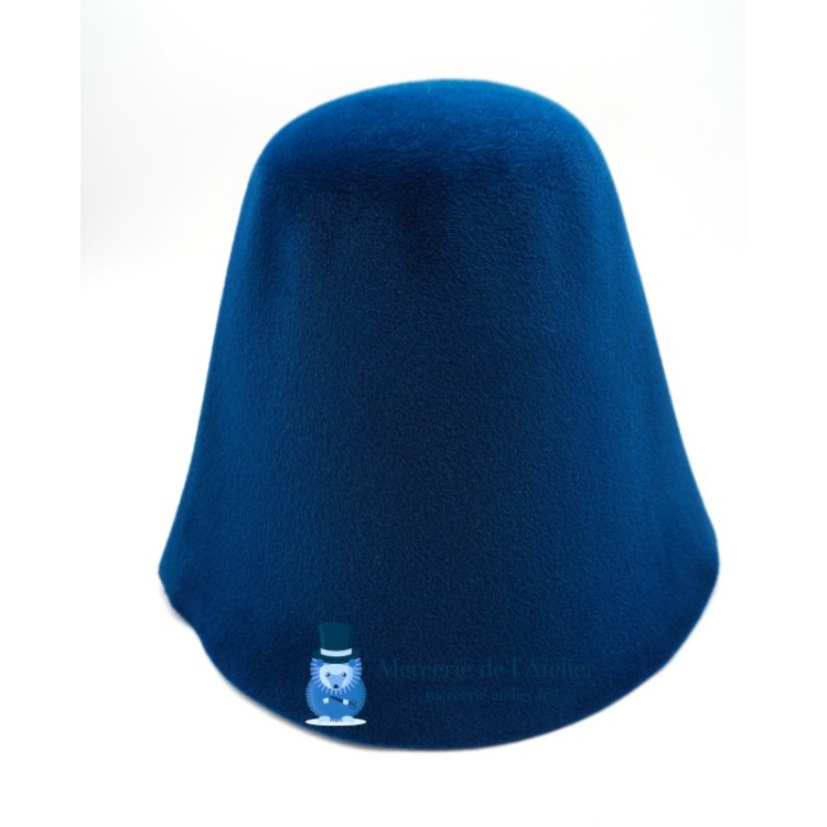 Cono de fieltro de conejo aterciopelado - Azul Pato