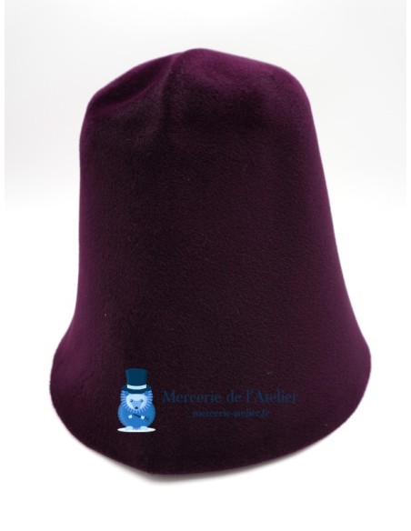 Velourhutfilz-Stumpen - Pflaume