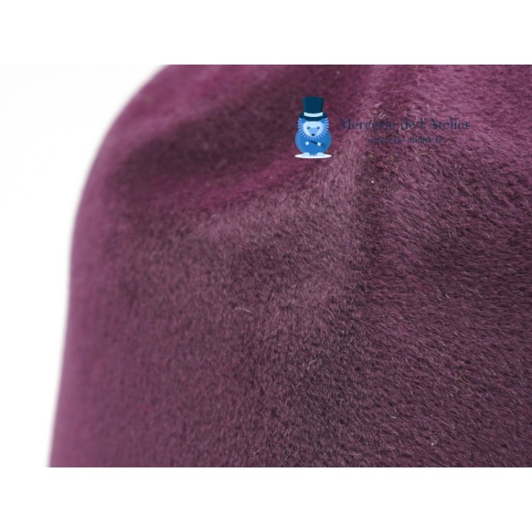 Velourhutfilz-Stumpen - Pflaume