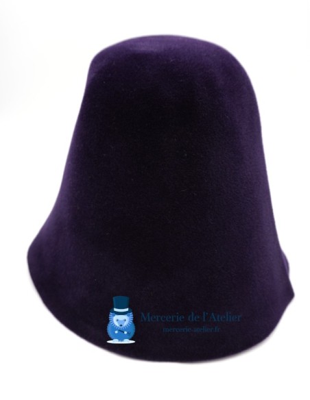 Velourhutfilz-Stumpen - Dunkles Marineblau