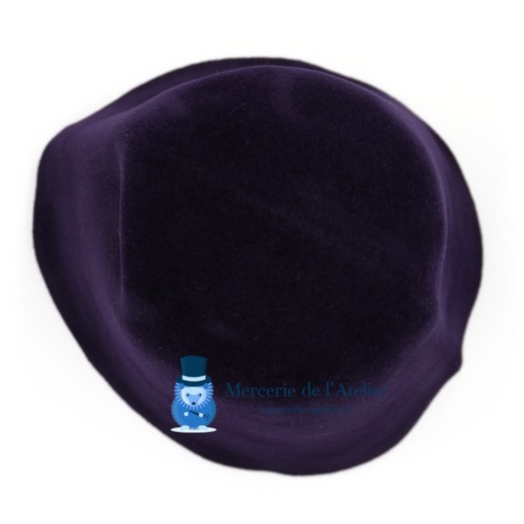 Velourhutfilz-Stumpen - Dunkles Marineblau