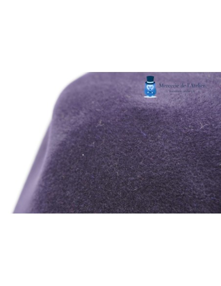Cone de feltro de coelho aveludado - Azul Marinho Escuro