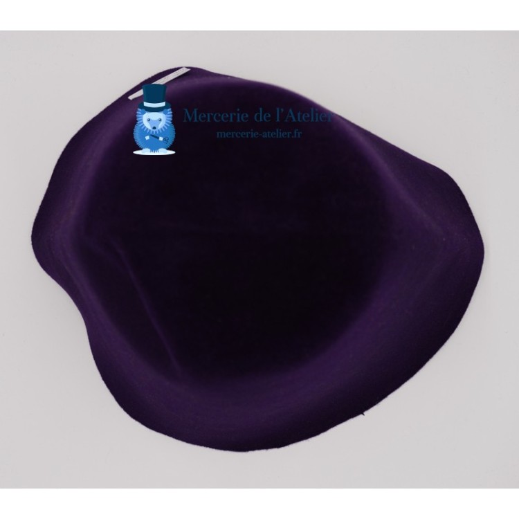 Velour konijnenvilt stumpen - Aubergine