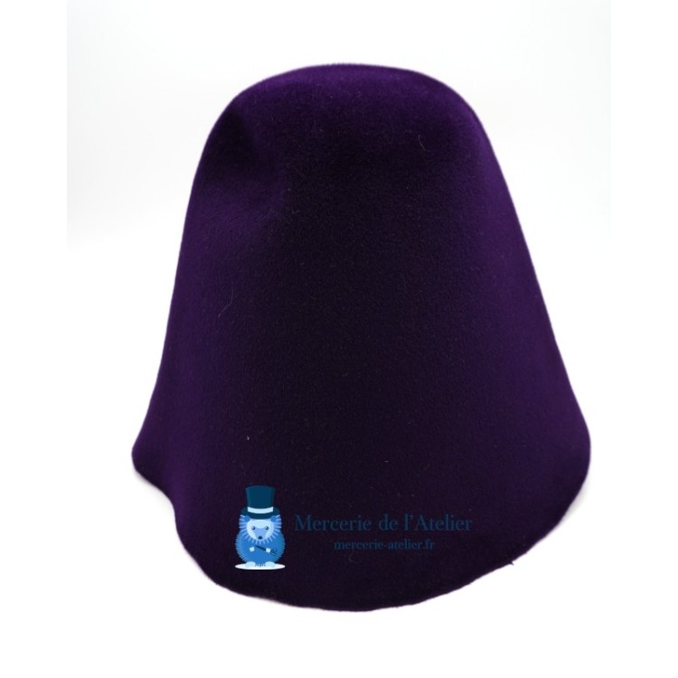 Velour konijnenvilt stumpen - Aubergine
