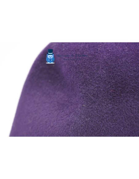 Velourhutfilz-Stumpen - Aubergine
