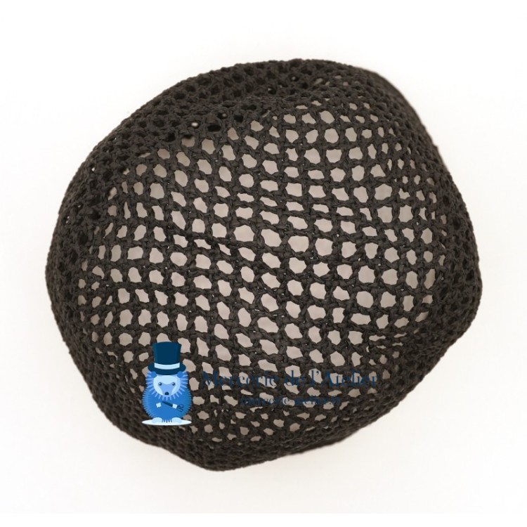 Cono de ganchillo calado - Negro